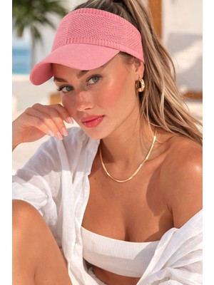 Ritagarcia Kadın Triko Esnek Vizör Şapka - Tenis, Koşu ve Spor Güneşliği