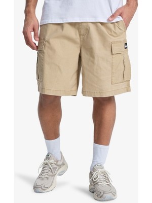 Quiksilver Taxer Cargo Erkek Bej Elastik Belli Kargo Şort EQYWS03792