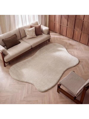 Cool Halı Açık Taş Kalın Yumuşak Modern Amorf Minimalist Bohem Asimetrik Giriş Antre Yatak Oda Halısı