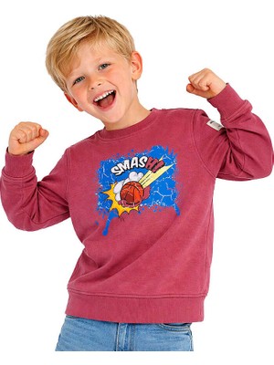 Hupalupa Store Hupalupa Basic Sweatshirt Gül Kurusu Smash 9-10 Yaş