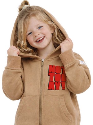 Hupalupa Store Hupalupa Kapüşonlu Sweatshirt Bej Not Today 9-10 Yaş