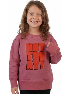 Hupalupa Store Hupalupa Basic Sweatshirt Gül Kurusu Not Today 5-6 Yaş