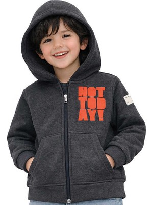 Hupalupa Store Hupalupa Kapüşonlu Sweatshirt Siyah Not Today 5-6 Yaş