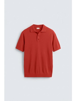 Antioch Kırmızı Comfort Slim Polo Yaka Erkek Triko T-Shirt