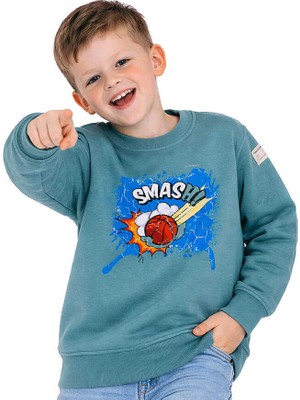 Hupalupa Store Hupalupa Basic Sweatshirt Ocean Smash 9-10 Yaş