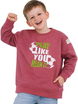 Hupalupa Store Hupalupa Basic Sweatshirt Gül Kurusu Play Like You 5-6 Yaş