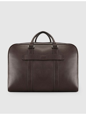 Cabani Hakiki Deri Kahverengi Erkek El ve Seyahat Çantası