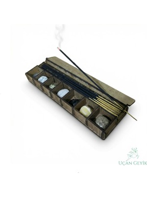 Tütsü 7 Çakra Enerji Kutusu – Doğal Kristal Taş Seti, Meditasyon ve Enerji Dengeleme, Şifa Taşları