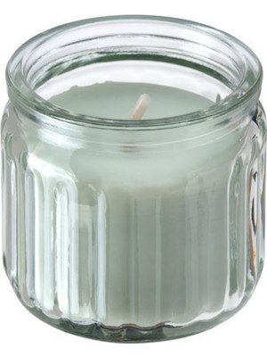 Alyora Shop Yeni Ikea Hökgök Bardakta Kokulu Mum, Açık Yeşil, 12 Saat, Elma