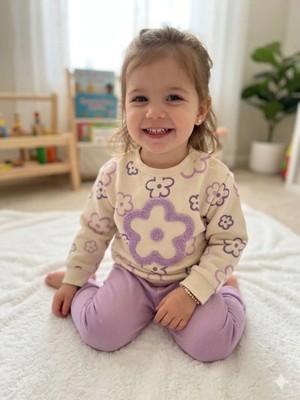 Süzene Çiçek Nakışlı Bebek Takım