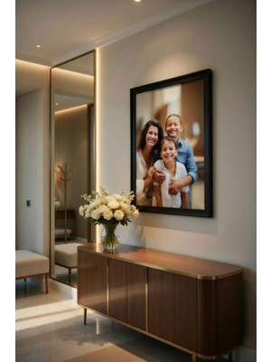 Safir Design Lüks Ev Dekorasyonu Için Siyah Masif Ahşap Çerçeve - Modern Duvar Tablosu ve Fotoğraf Çerçevesi