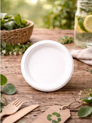 Parti Adresi Doğa Dostu Karton Tabak  – Geri Dönüştürülebilir Parti Tabağı 18 cm 25'li