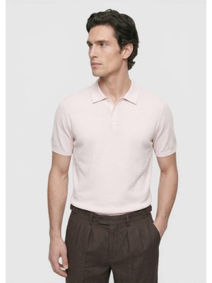 Ramsey Pembe Düz Örgü Triko