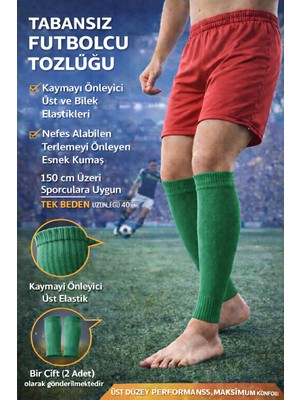HN Sport Tekmelik Tutucu Tabansız Tozluk Futbolcu Tozluğu | Kaymaz Elastik, Nefes Alabilen Esnek Kumaş