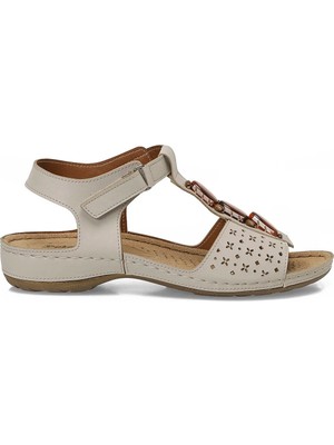 Polaris 167231.Z Bej Kadın Düz Sandalet