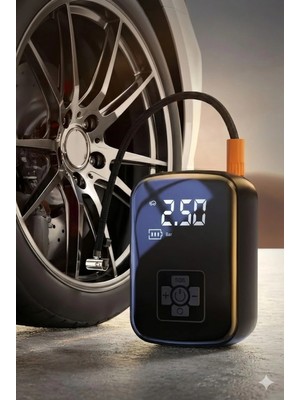 Uravas Store Dijital Şarjlı Araç Lastik Hava Pompası Kompresör Taşınabilir LED Ekranlı