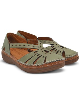 Venüs Deri Kadın Comfort Ayakkabı Su Yeşili 25190245Y