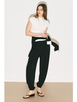 Manuka Easy Şalvar Rahat Pantolon Siyah