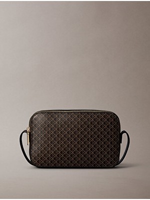 Calvin Klein Kadın Emblem Aop Elongated Camera Omuz Çantası