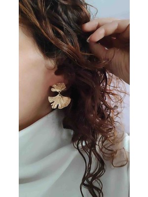 To Be Reborn Çelik Simetri Yaprak Küpe