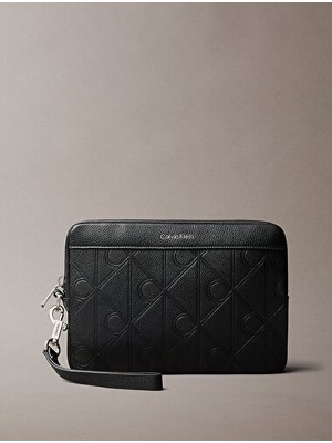 Calvin Klein Erkek Emblem Aop Emboss Cüzdan