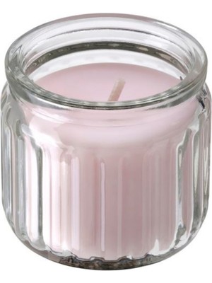 Alyora Shop Yeni Ikea Ikeahökgök Bardakta Kokulu Mum, Uçuk Pembe, 12 Saat, Pembe Çiçekler