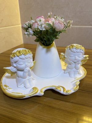 Melek Takımı Vazolu Hediyelik Dekoratif Set