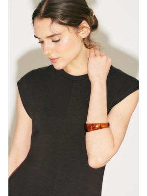 Manuka Lıne Akrilik Bileklik Kahve