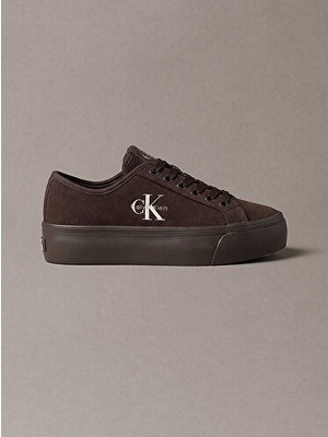 Calvin Klein Kadın Vulc Platform Detaylı Laceup Deri Sneaker