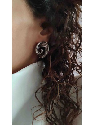 To Be Reborn Çelik Spiral Küpe L Boy