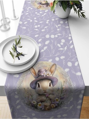Bertille Home Ilkbahar Serisi 140X40 cm Dijital Baskılı Runner (Spring Easter Paskalya)