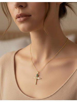 Vintage Takı Hüma Kuşu Gold Altın Rengi Kolye