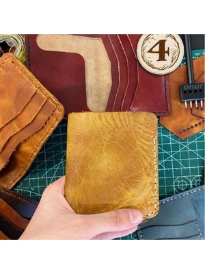 Cüzdan -Hakiki Deri -El Dikişi- Kişiye Özel Baskılı