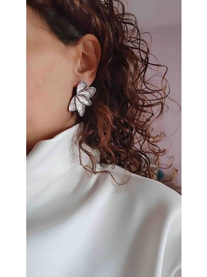 To Be Reborn Çelik Yaprak Model Küpe M Boy