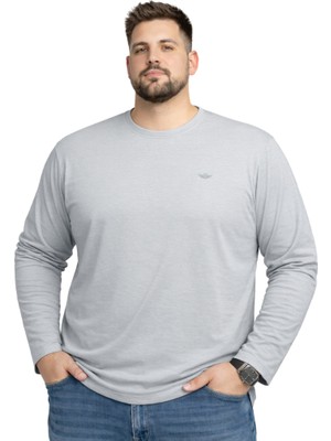 Battal Moda Battalmoda Erkek Büyük Beden Taş Pamuklu Uzun Kollu Tişört 3xl-4xl-5xl-6xl-7xl-8xl