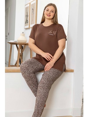 Aydoğan Kadın Pijama Takımı Kısa Kol Büyük Beden & Battal