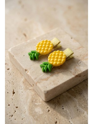 Katia & Bony Ananas Aksesuarlı 2'li Sarı Toka