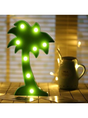 Popüler Sepet Palmiye Dekoratif Pilli Ledli Masa ve Duvar Lambası Aydınlatması