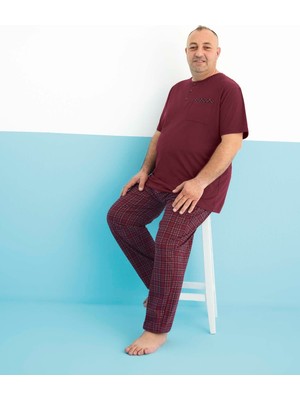 Aydoğan Erkek Pijama Takımı Büyük Beden & Battal Kısa Kol