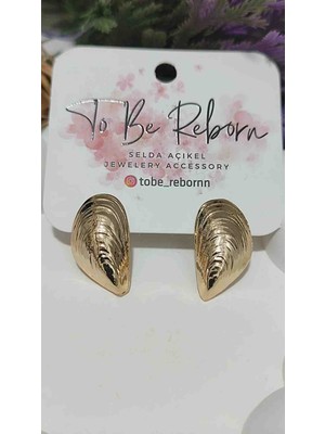 To Be Reborn Çelik Deniz Kabuğu Küpe