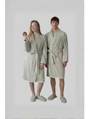 İrya Allesi %100 Pamuk Bornoz Takımı Mint