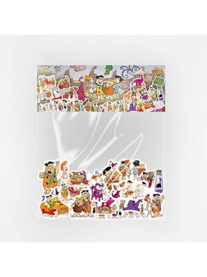 Baprile Taş Devri Temalı Sticker Paketi 23 Parça Çakmaktaşlar Kaliteli Su Geçirmez Etiket Seti