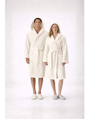 İrya Miro %100 Pamuk Bornoz Takımı Bej