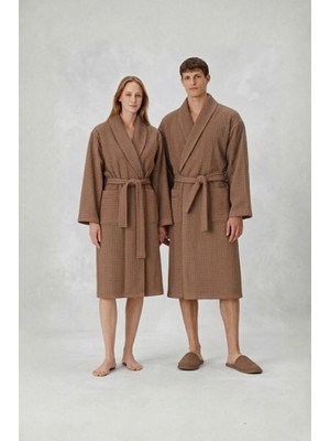 İrya Aura Waffle Bornoz Takımı Mocha