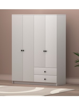 Gardrop 4 Kapılı %100 Mdf Atlas