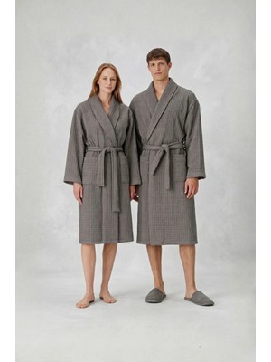 İrya Aura Waffle Bornoz Takımı Gri