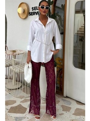 Stores36 Içi Astarlı Dantel Pantolon 0081