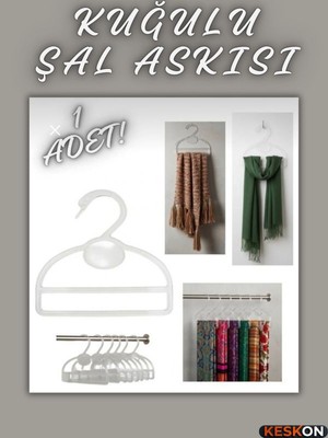 Keskon 1 Adet Şal ve Eşarp Askısı (5li Paket) – Dolap Içi Pratik Düzenleyici, Çok Bölmeli Şal & Fular Askı Aparatı