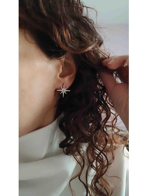 To Be Reborn Çelik Kutup Yıldızı Küpe