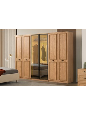 Doressa Merlin 6 Kapılı 2 Reflekte Camlı Gardırop